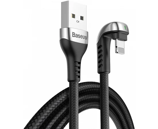 Lightning USB кабель "Baseus" U-shaped черный 1m для iPhone/iPod/iPad