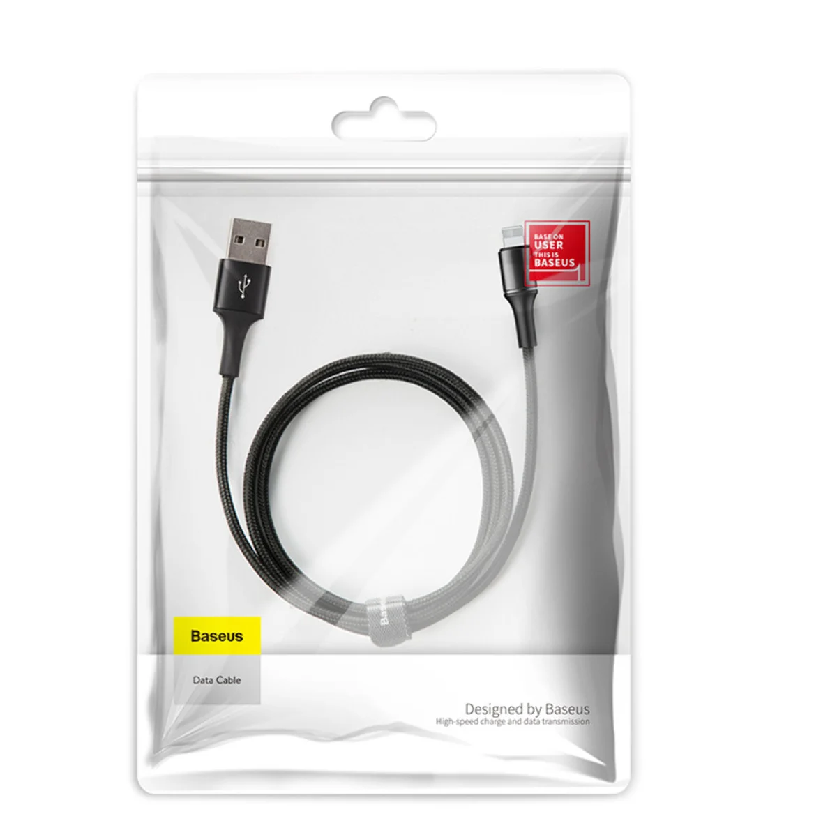 Lightning USB кабель "Baseus" Halo чорний 0.5m для iPhone / iPod / iPad
