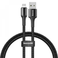 Lightning USB кабель "Baseus" Halo чорний 0.5m для iPhone / iPod / iPad