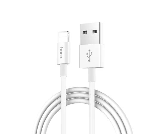 Lightning USB кабель "Hoco" X23 белый 1m для iPhone/iPod/iPad