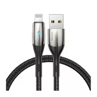 Lightning USB кабель "Baseus" Horizontal чорний 0.5m для iPhone / iPod / iPad