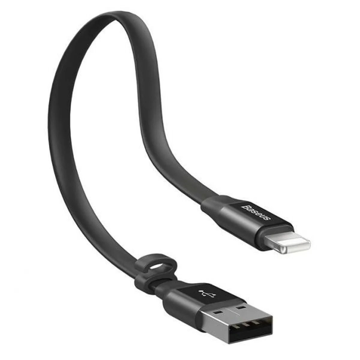 Lightning USB кабель "Baseus" Nimble черный 0.23m для iPhone/iPod/iPad