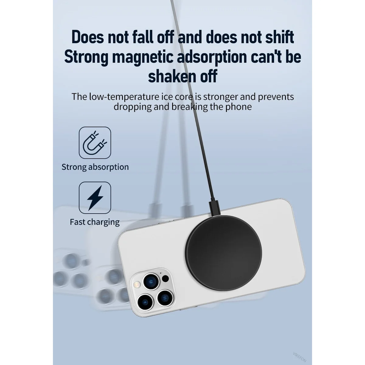 Беспроводное зарядное устройство "Jaster" 30W MagSafe Charger Pad with cable Черный