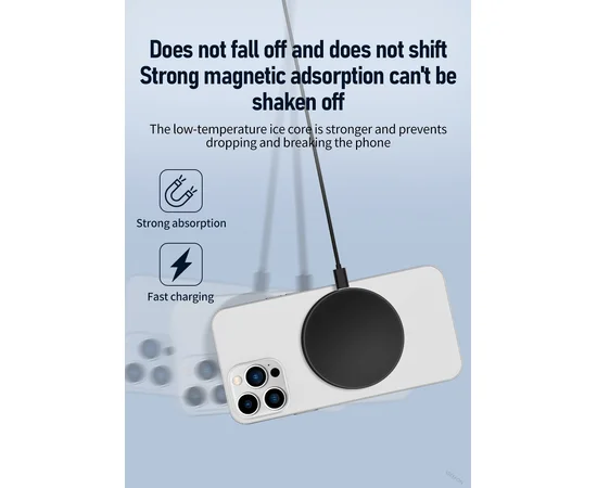 Беспроводное зарядное устройство "Jaster" 30W MagSafe Charger Pad with cable Черный