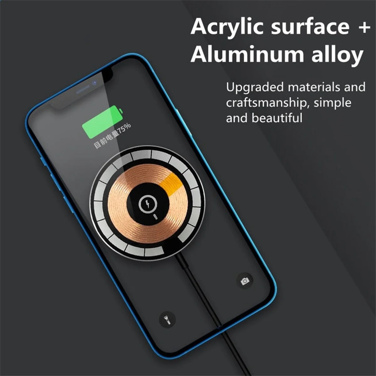 Беспроводное зарядное устройство "Jaster" 20W Magnetic MagSafe Charger Черный