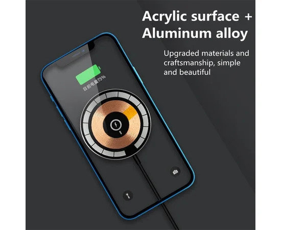 Беспроводное зарядное устройство "Jaster" 20W Magnetic MagSafe Charger Черный