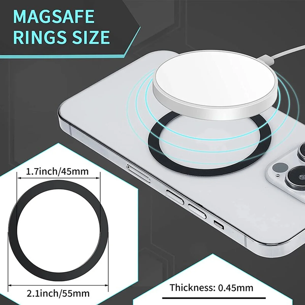 Магнитное кольцо "Sticker Ring" для Magsafe Черное