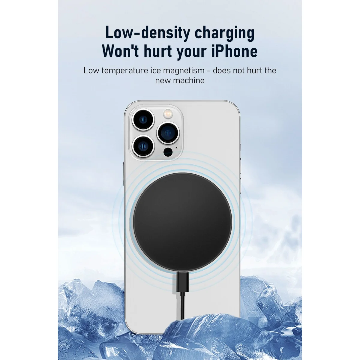 Беспроводное зарядное устройство "Jaster" 30W MagSafe Charger Pad with cable Черный