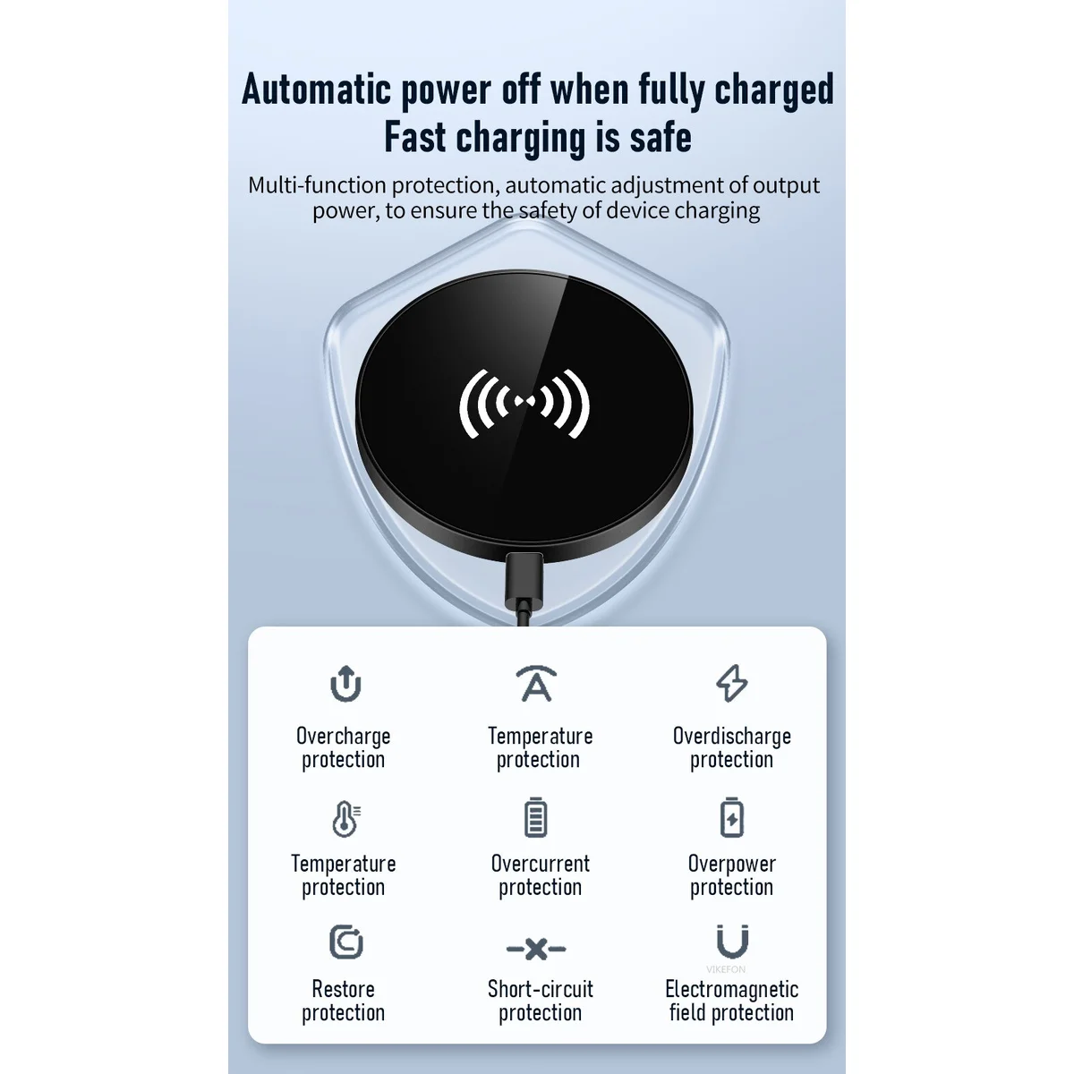 Беспроводное зарядное устройство "Jaster" 30W MagSafe Charger Pad with cable Черный