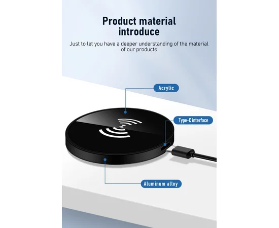 Беспроводное зарядное устройство "Jaster" 30W MagSafe Charger Pad with cable Черный