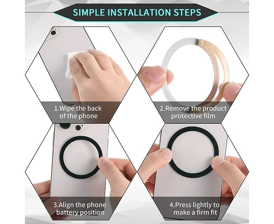 Магнитное кольцо "Sticker Ring" для Magsafe Черное