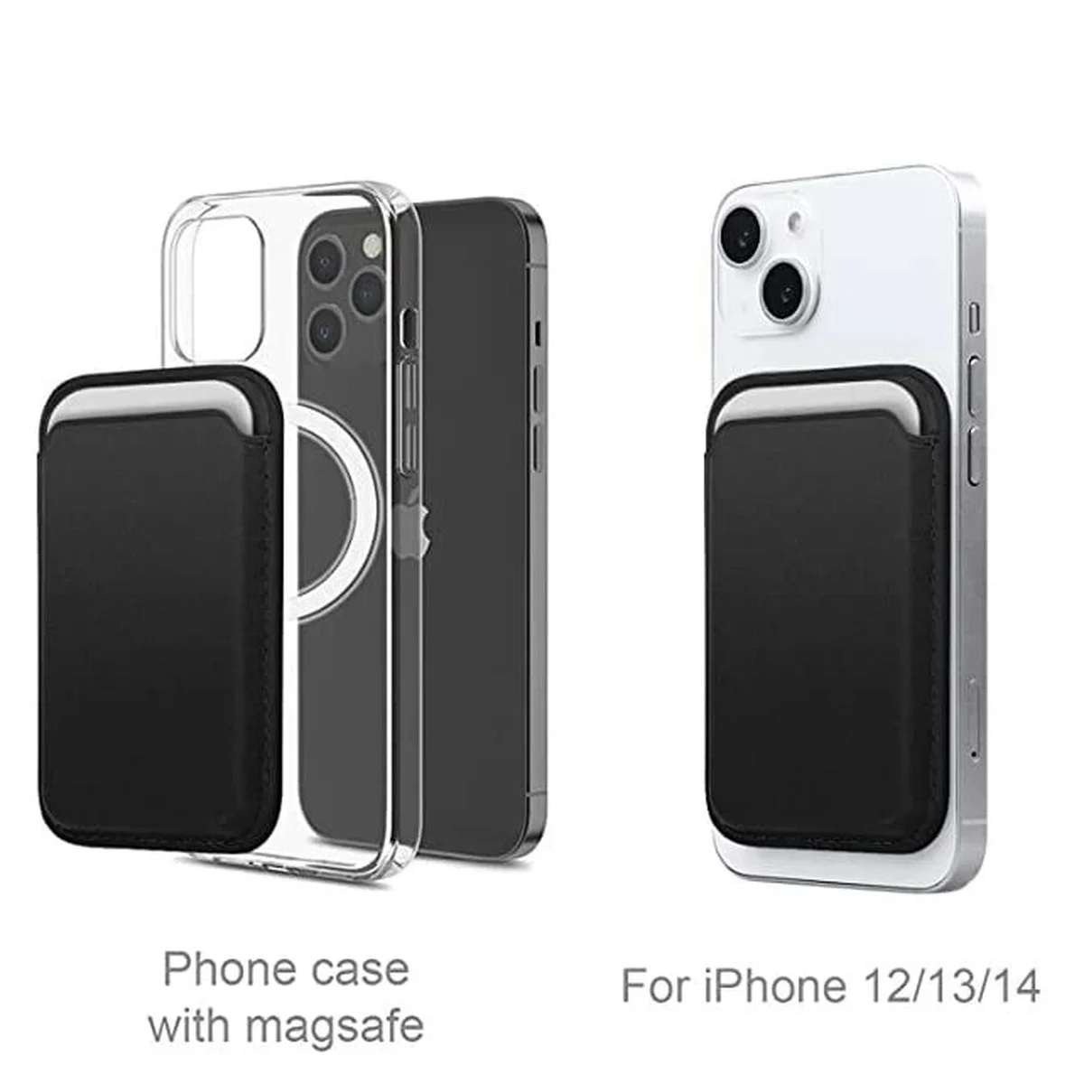 Чохол-гаманець Leather Wallet "JASTER" для iPhone with MagSafe Чорний