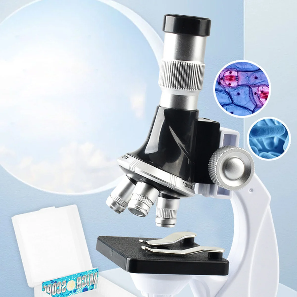 Детский вертикальный микроскоп 3303 Black / White