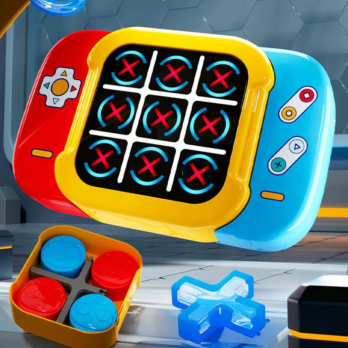 Портативная интерактивная игра Ummi ME-252 2in1 Electronic Tic-Tac-Toe Yellow