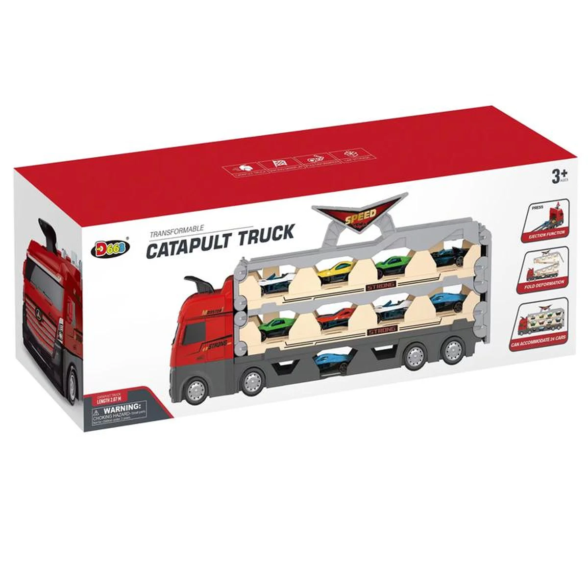 Игровой набор-грузовик SHT D663-T202 Catapult Truck + 8 small car Colorful