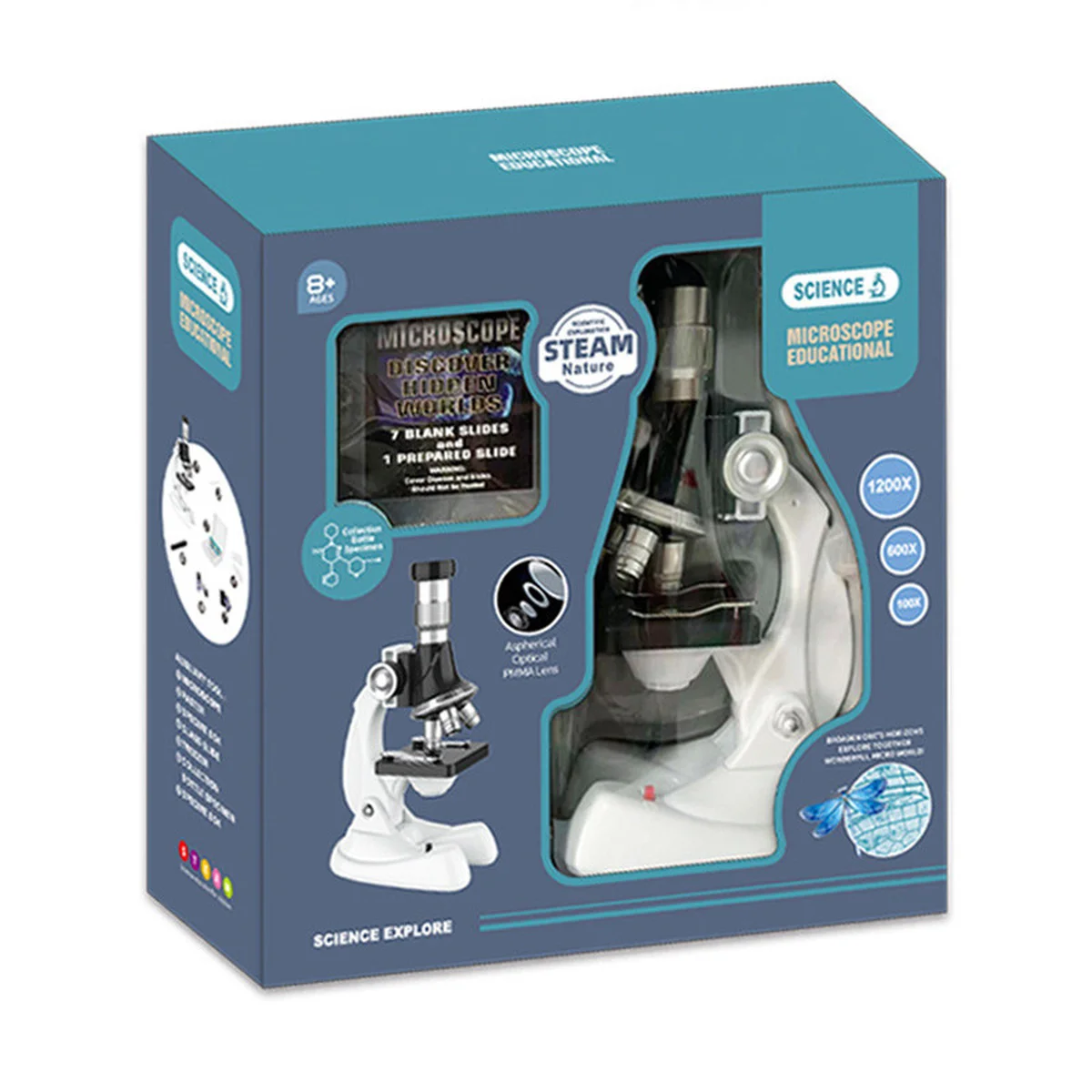 Детский вертикальный микроскоп 3303 Black / White