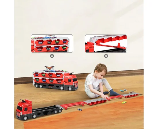 Игровой набор-грузовик SHT D663-T202 Catapult Truck + 8 small car Colorful