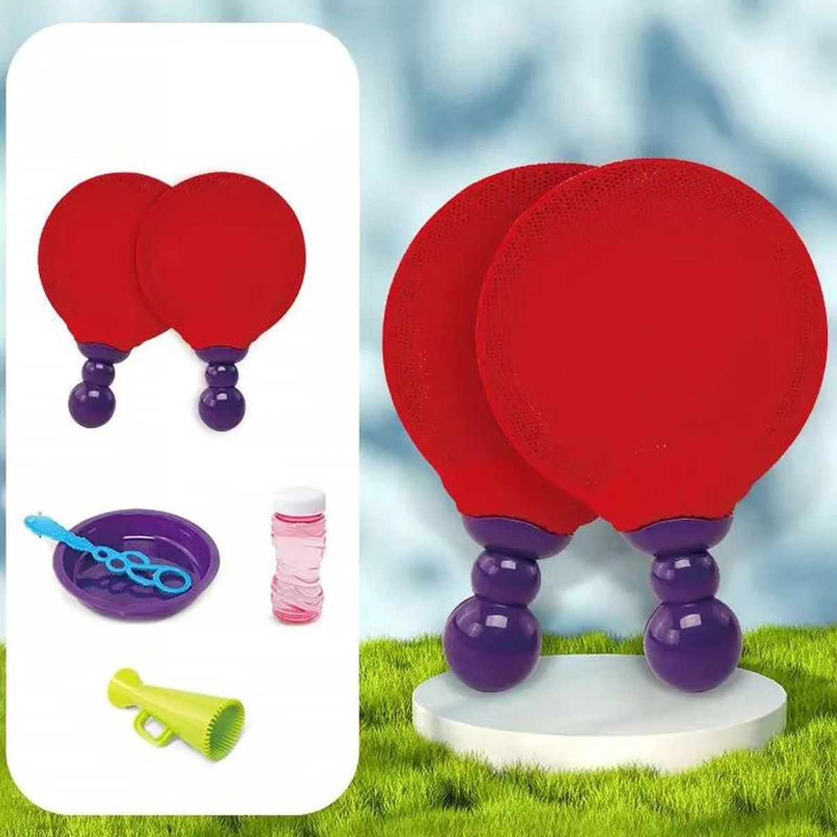 Детский пинг-понг с мыльными пузырями SHT CP085-1 Red