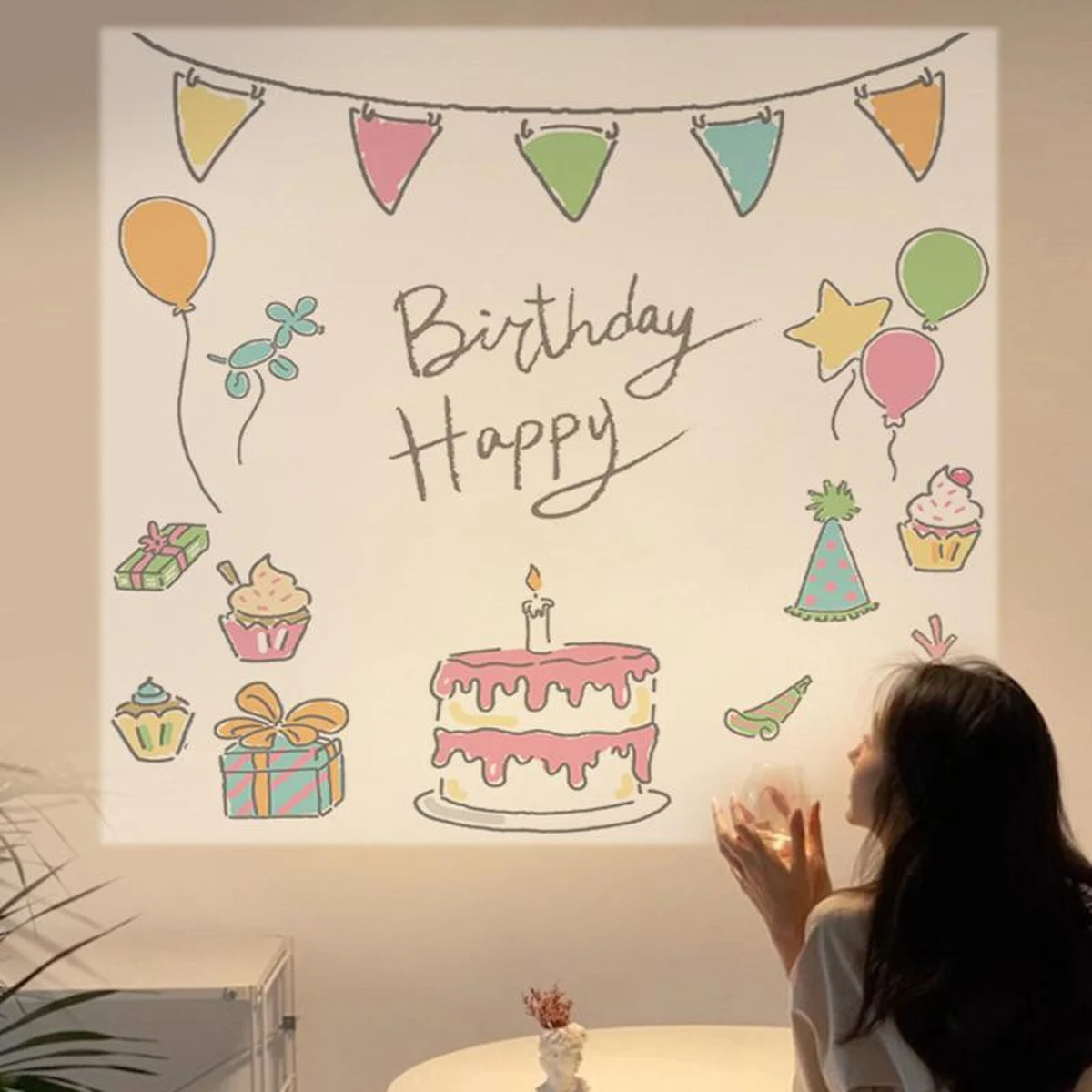 Детский проектор-светильник ME-236 Mood Pink / White