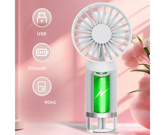 Портативный вентилятор SL610 с водяным охлаждением 500mAh White