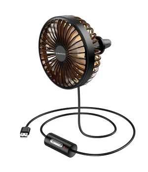 Автомобільний вентилятор Borofone DBF11 three speed (USB-A) Black
