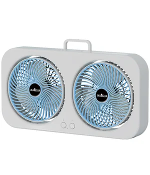 Настольный вентилятор F105 Dual-Fan Design 1800mAh Blue