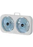 Настільний вентилятор F105 Dual-Fan Design 1800mAh Blue