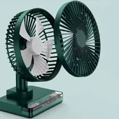 Настольный вентилятор DF11-B with clock 7200 mAh Green