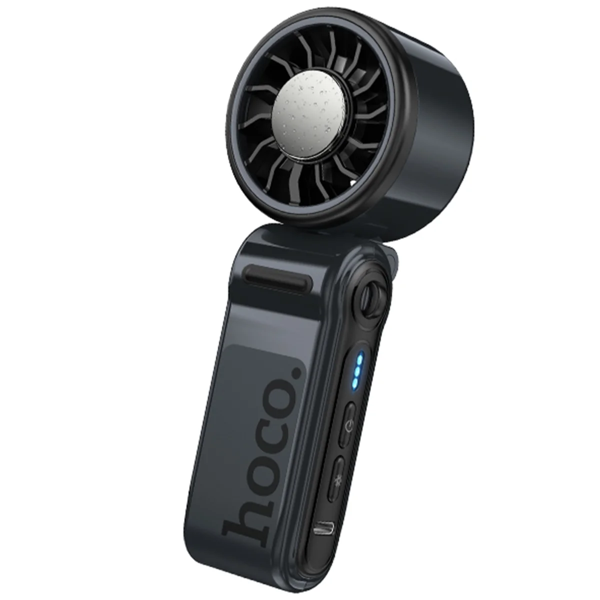 Портативный вентилятор Hoco HX604 handheld folding fan 3000 mAh Navy Blue