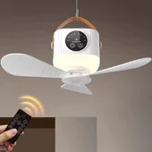 Портативний вентилятор D01 with LED і remote control 7200mAh White