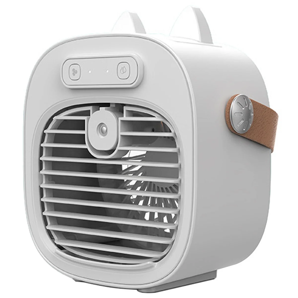 Настольный вентилятор F12 с подставкой для телефона и водяным охлаждением 4000mAh White