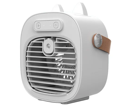 Настольный вентилятор F12 с подставкой для телефона и водяным охлаждением 4000mAh White