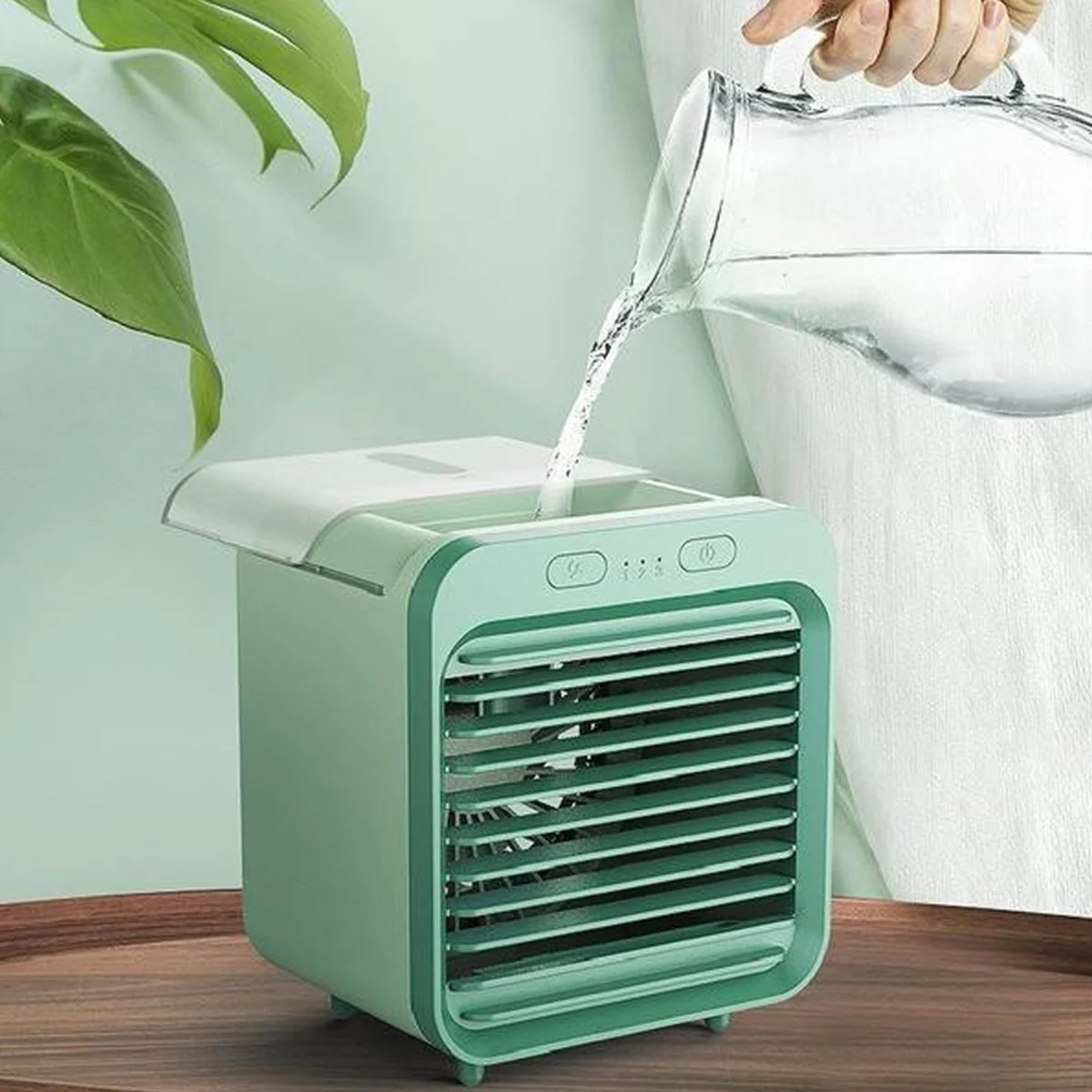 Настольный вентилятор SL08 с водяным охлаждением 2400 mAh Green