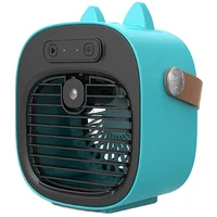 Настольный вентилятор F12 с подставкой для телефона и водяным охлаждением 4000mAh Blue