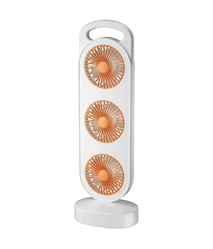 Настольный вентилятор Three Head Fan 1200 mAh Orange