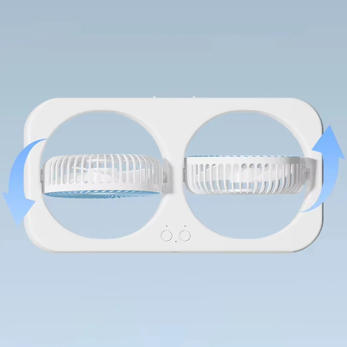 Настольный вентилятор F105 Dual-Fan Design 1800mAh Blue