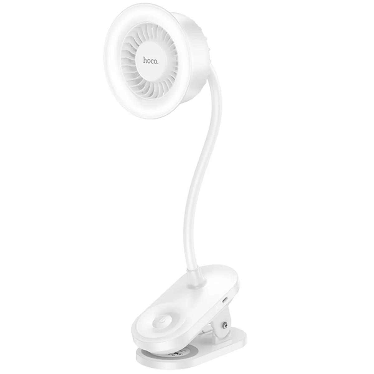 Портативный вентилятор Hoco HX610 handheld folding fan 1800 mAh White