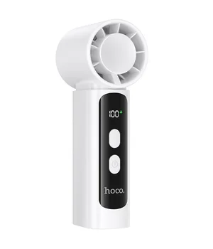 Портативный вентилятор Hoco HX601 handheld folding fan 3000 mAh White