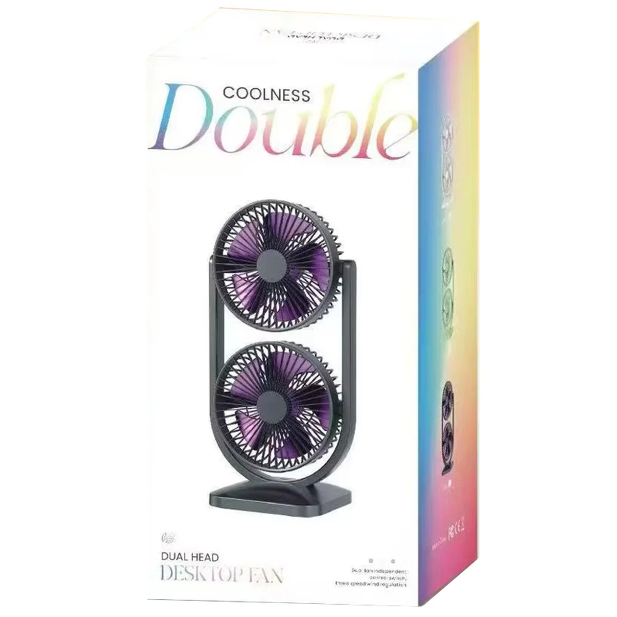 Настольный вентилятор S30 Dual-Fan 3000mAh Black