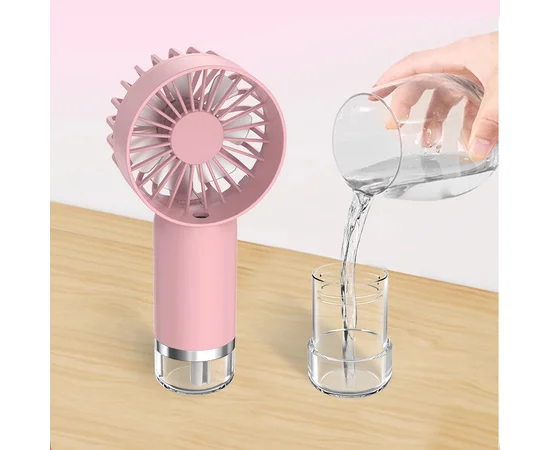 Портативный вентилятор SL610 с водяным охлаждением 500mAh Pink