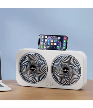 Настольный вентилятор F105 Dual-Fan Design 1800mAh Black