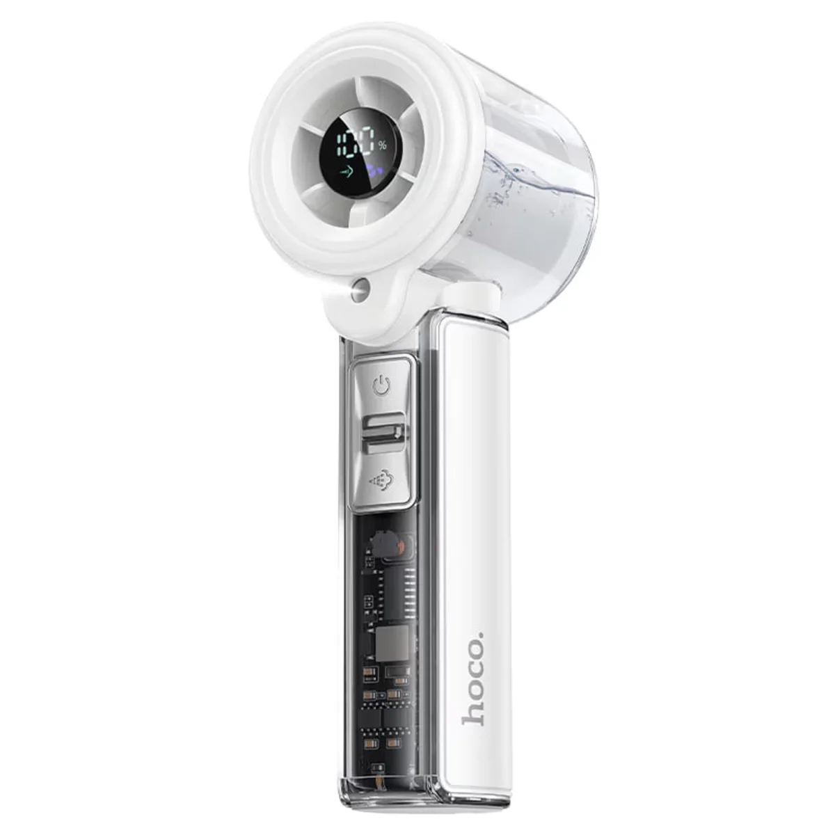 Портативний вентилятор Hoco HX613 з водяним охолодженням 3000 mAh White