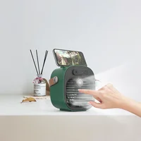 Настольный вентилятор F12 с подставкой для телефона и водяным охлаждением 4000mAh Green