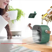 Настольный вентилятор F12 с подставкой для телефона и водяным охлаждением 4000mAh Green