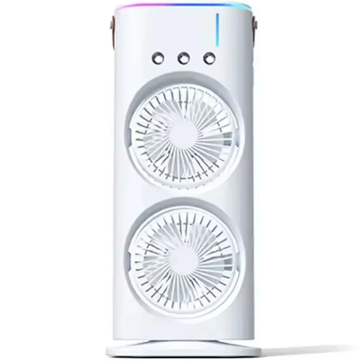 Настольный вентилятор F12 Spray Dual-Fan 2in1 с водяным охлаждением 1800mAh White