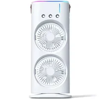 Настольный вентилятор F12 Spray Dual-Fan 2in1 с водяным охлаждением 1800mAh White