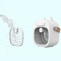 Настольный вентилятор F12 с подставкой для телефона и водяным охлаждением 4000mAh White