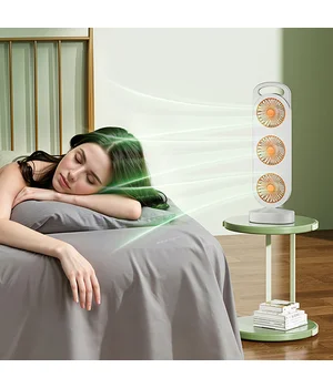Настольный вентилятор Three Head Fan 1200 mAh Orange