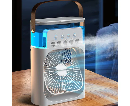 Настольный вентилятор Spray Fan-B 2in1 с регулировкой угла наклона и водяным охлаждением White