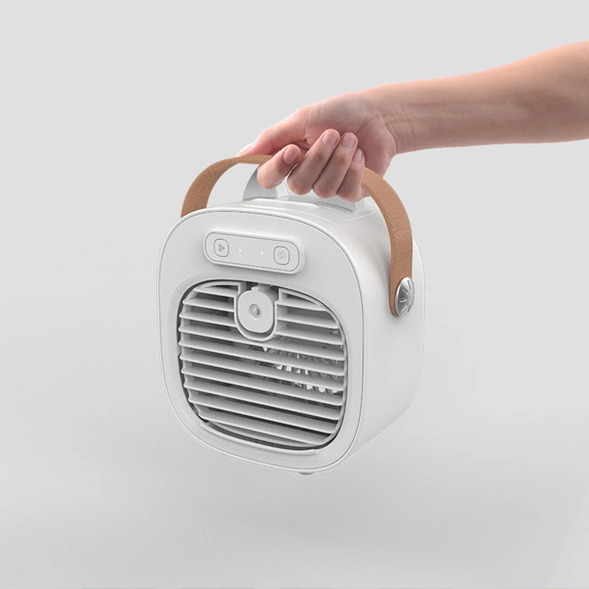 Настольный вентилятор F12 с подставкой для телефона и водяным охлаждением 4000mAh White